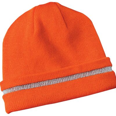 Enhanced Visibility Beanie with Reflective Stripe - CS800 Thumbnail