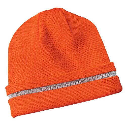 Enhanced Visibility Beanie with Reflective Stripe - CS800 Thumbnail