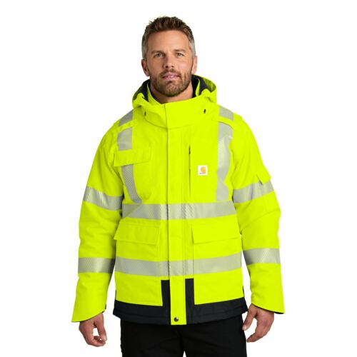 Carhartt Ansi 107 Class 3 Waterproof Heavyweight Insulated Jacket - CT106694 Thumbnail