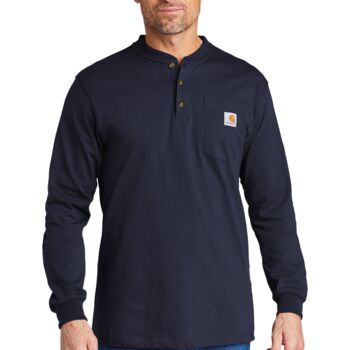 Carhartt Long Sleeve Henley T Shirt - CTK128 Thumbnail