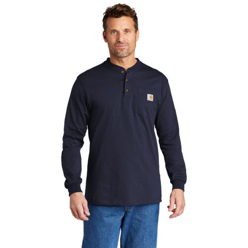 Carhartt Long Sleeve Henley T Shirt - CTK128 Thumbnail