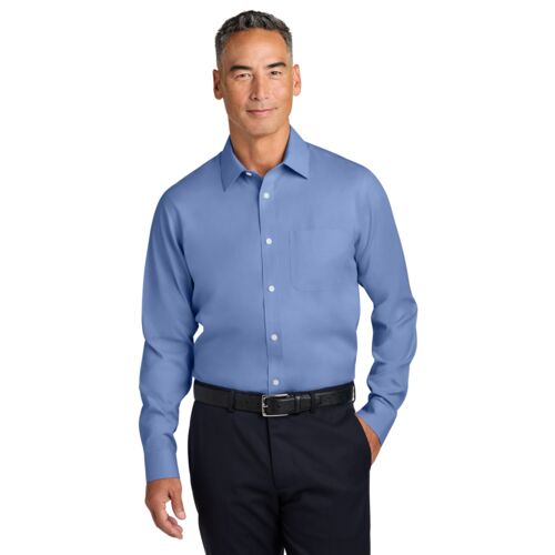 Brooks Brothers® Wrinkle Free Stretch Pinpoint Spread Collar Shirt - BB18012 Thumbnail