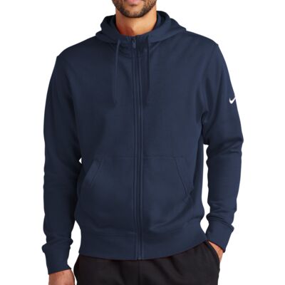 Nike Club Fleece Sleeve Swoosh Full Zip Hoodie - NKDR1513 Thumbnail