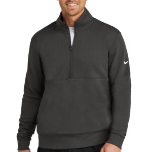 Nike Club Fleece Sleeve Swoosh 1/2 Zip - NKDX6718 Thumbnail
