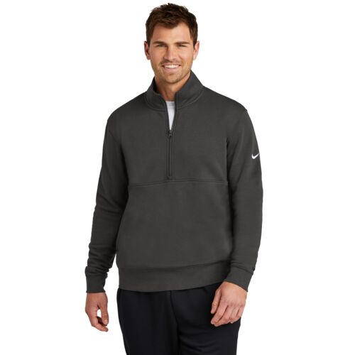 Nike Club Fleece Sleeve Swoosh 1/2 Zip - NKDX6718 Thumbnail