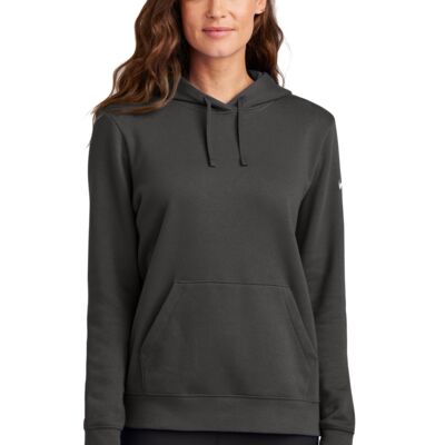 Nike Women's Club Fleece Sleeve Swoosh Pullover Hoodie - NKFD9889 Thumbnail