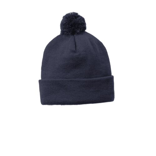 Sport-Tek® Solid Pom Pom Beanie - STC37 Thumbnail