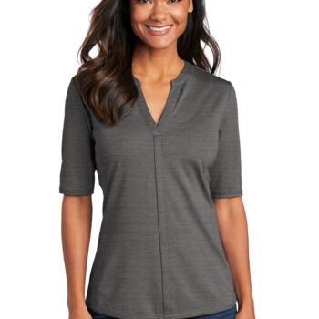 LK583 - Port Authority® Ladies Stretch Heather Open Neck Top Thumbnail