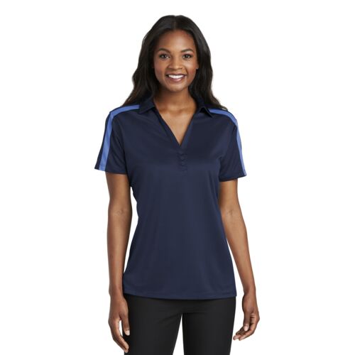 Ladies Silk Touch™ Performance Colorblock Stripe Polo - L547 Thumbnail